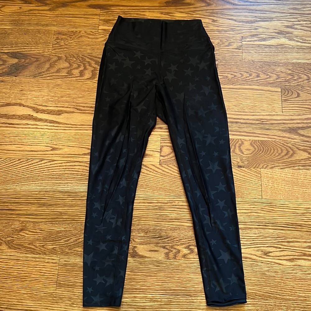 Pixielane black leggings with black stars xs